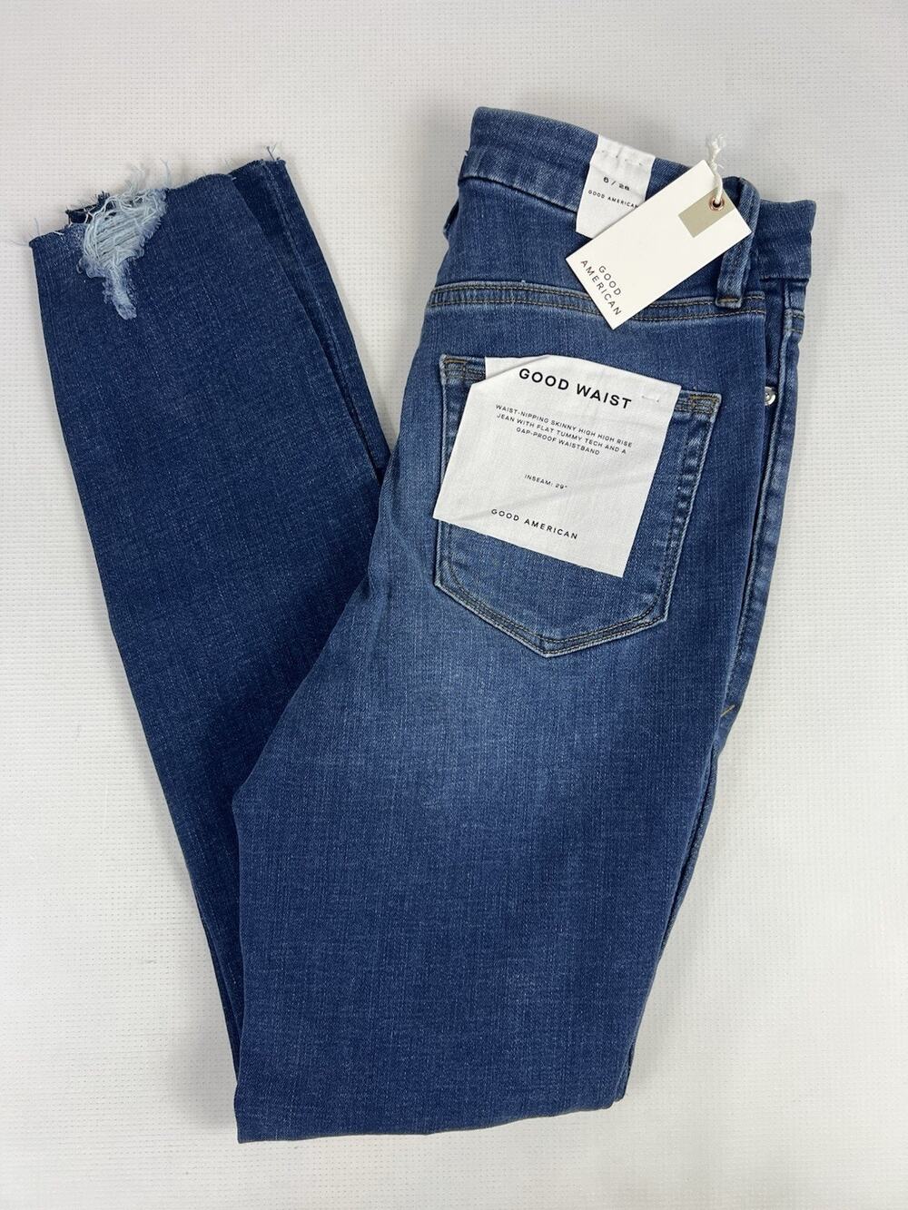 Good American Good Waist High Rise Skinny Jeans Women's 6/28 NWT GW257T